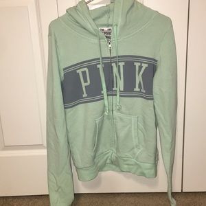 PINK mint green zip up